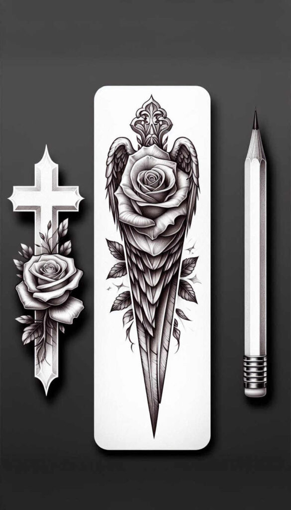 crosses tattoo design ideas Surrealism unconscious imagery protection embodying strength