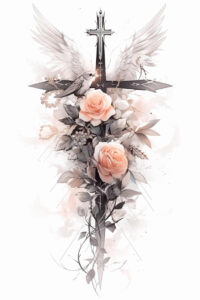 crosses tattoo design ideas Surrealism metaphysical protection shows determination