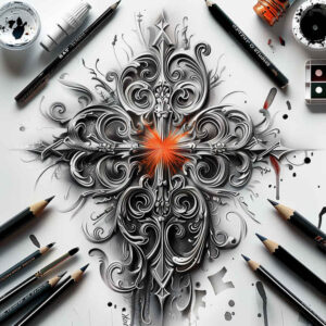 crosses tattoo design ideas refined contrast sacred art symbolising determination
