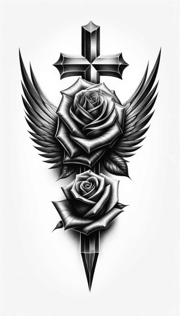 crosses tattoo design ideas minimalist sacred geometry represents courage