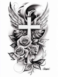crosses tattoo design ideas Realism micro detail sacred shows perseverance