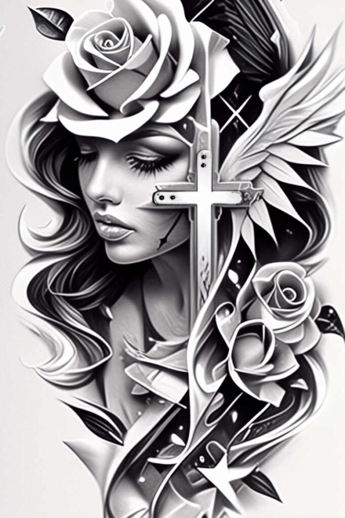 crosses tattoo design ideas high-contrast sacred stands for endurance