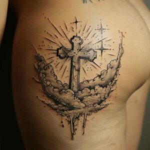 crosses tattoo design ideas soft shadows sacred stands for strength