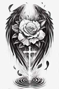 crosses tattoo design ideas gradient fills shadow play for foot