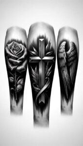 crosses tattoo design ideas true-to-life shadow play shows strength