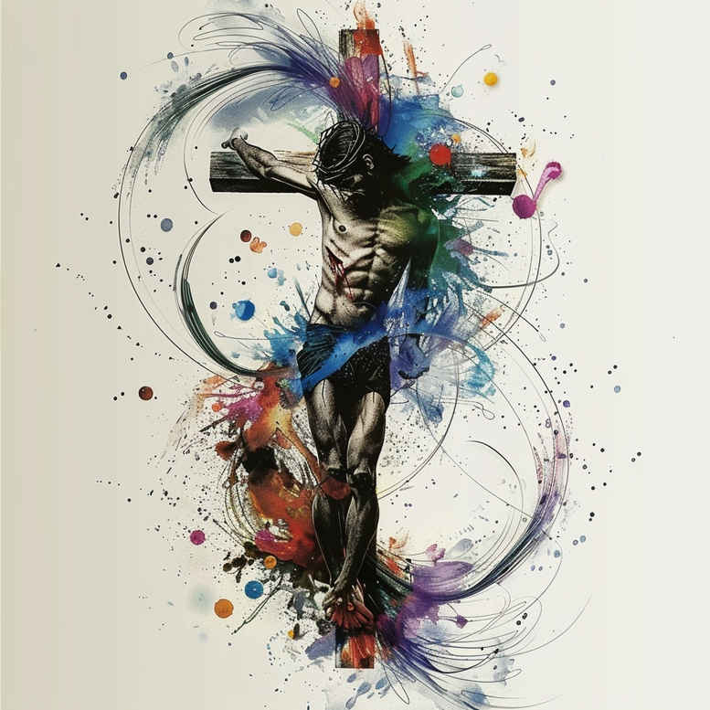 crosses tattoo design ideas Realism digital realism sharp edges for scapula