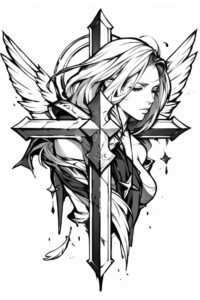 crosses tattoo design ideas fisheye spiritual for collarbone