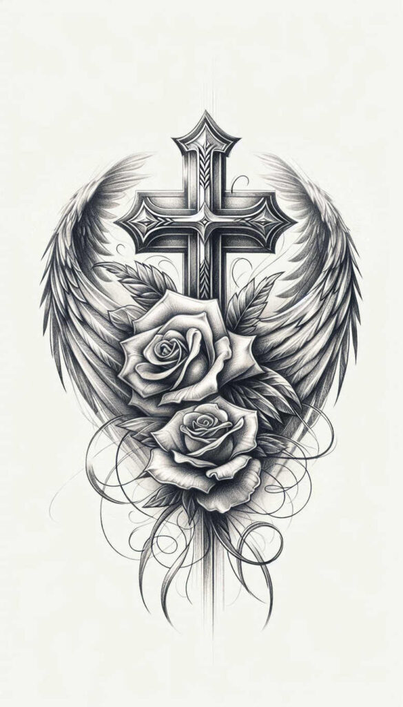 crosses tattoo design ideas true rendering spiritual symbol of determination