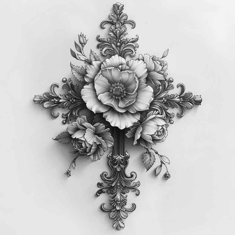 crosses tattoo design ideas clear lines symbolic shows determination