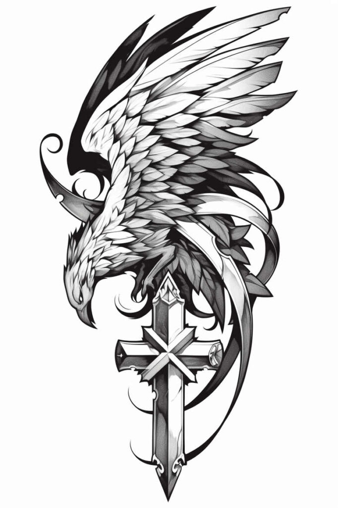 crosses tattoo design ideas Realism emotional realism symbolic symbol of courage