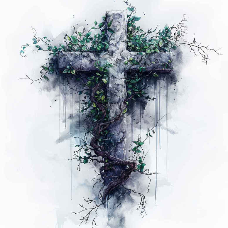 crosses tattoo design ideas volume effect symbolic symbolising courage