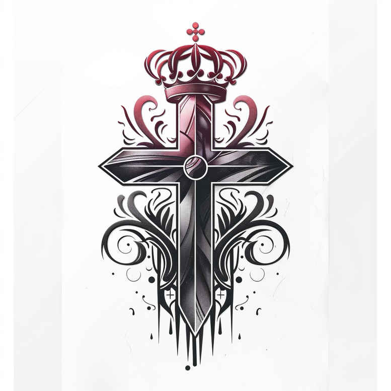 crosses tattoo design ideas vintage influence tribal for collarbone