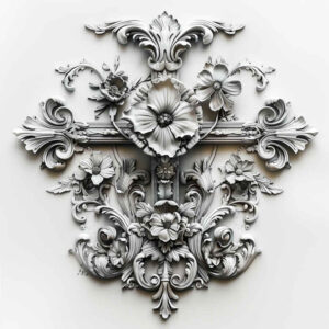 crosses tattoo design ideas Surrealism fluid forms tribal for sternum
