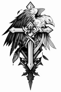 crosses tattoo design ideas expressive lines tribal for toe