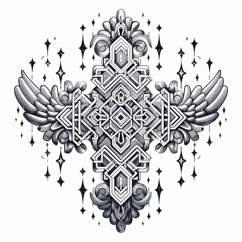 crosses tattoo design ideas metallic tribal symbol of perseverance