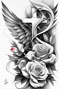 traditional-cross-tattoo – tattoo design ideas free ai generated – surrealism-ethereal – for-wrist – Gallery: crosses-inkby-ai