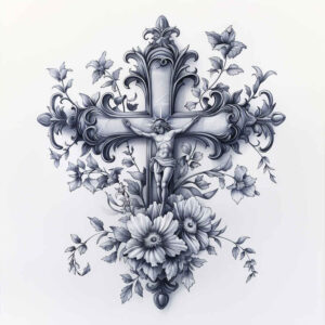 tribal-cross-tattoo – tattoo design ideas free ai generated – realism-illusion-of-depth – for-wrist-side – Gallery: crosses-inkby-ai