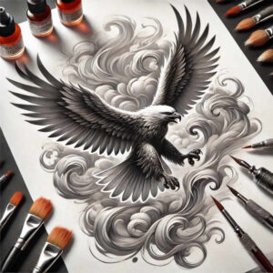 eagles tattoo design ideas Surrealism fantastical elements strength meaning endurance