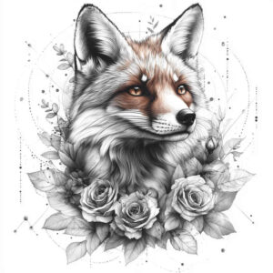 foxes tattoo design ideas clear lines fine lines for triceps