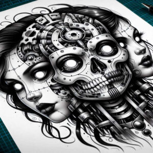3d-geometric-tattoo – tattoo design ideas free ai generated – micro-art – for-outer-arm – Gallery: geometric-inkby-ai