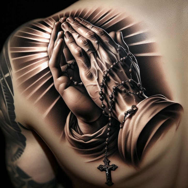 hands tattoo design ideas black-and-white artistic symbol of determination