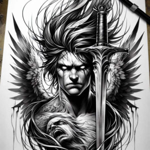jesus-savior-tattoo – tattoo design ideas free ai generated – natural-color-palette – for-hip – Gallery: jesus-inkby-ai