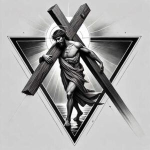 jesus-supernatural-tattoo – tattoo design ideas free ai generated – seamless-blend – for-side-torso – Gallery: jesus-inkby-ai