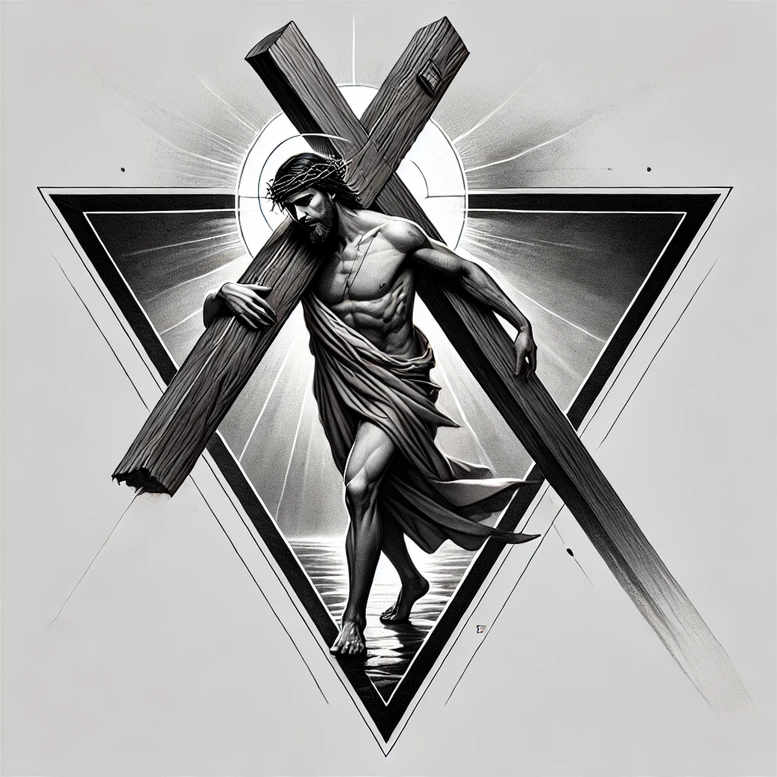 jesus-supernatural-tattoo – tattoo design ideas free ai generated – seamless-blend – for-side-torso – Gallery: jesus-inkby-ai