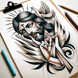 jesus tattoo design ideas Realism high definition symbolic meaning resilience