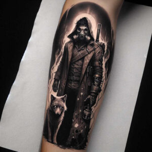 masks tattoo design ideas Surrealism mysterious exaggerated features shows perseverance