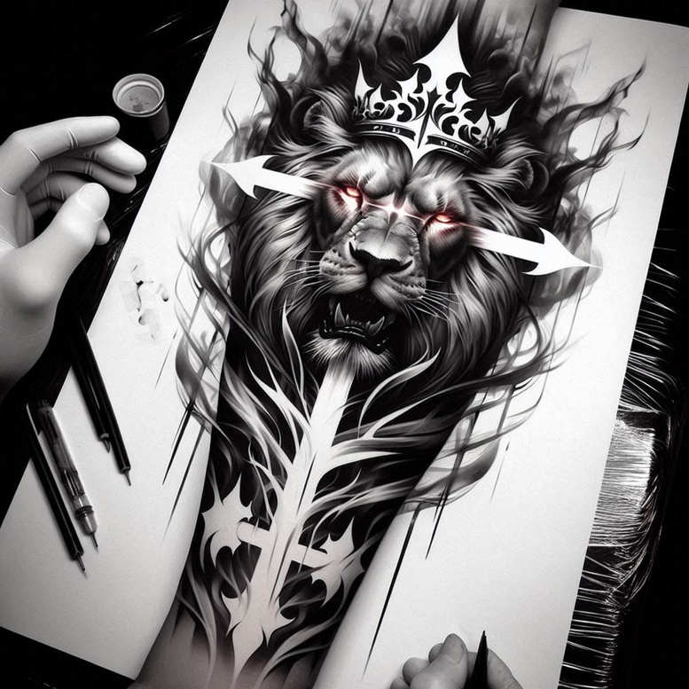 news tattoo design ideas distorted perspective abstract stands for endurance