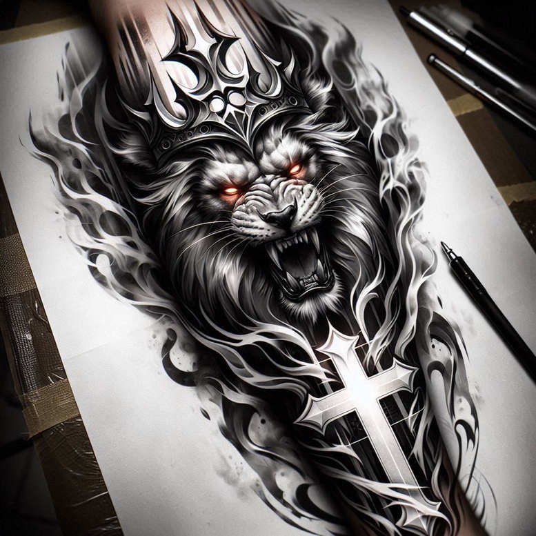 news tattoo design ideas realistic shadowing fine-line for lower leg