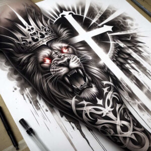 water-animals – tattoo design ideas free ai generated – realism-tattoo-reflection – for-full-back – Gallery: news-inkby-ai
