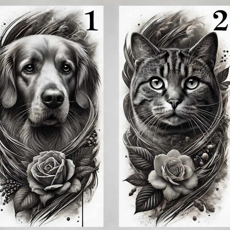 pets-tattoo-ideas – tattoo design ideas free ai generated – no-background – for-triceps – Gallery: pets-inkby-ai