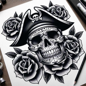 skulls tattoo design ideas Surrealism dreamscape mystical death for back shoulder