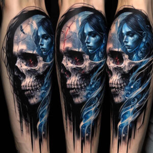 skulls tattoo design ideas expressive lines skull shading meaning strength