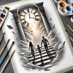 dot-stairs-tattoo – tattoo design ideas free ai generated – neotraditional-classic-motifs – for-upper-back – Gallery: stairs-inkby-ai