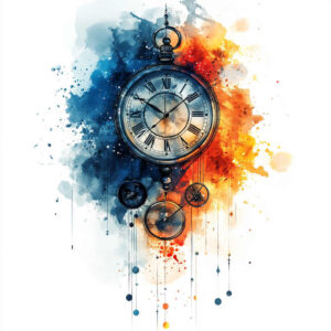 watches-hourglass tattoo design ideas Realism subtle gradients antique measure for ankle