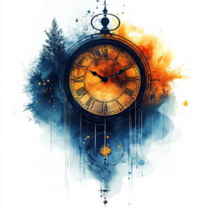 watches-hourglass tattoo design ideas Surrealism fragmentation limited time endurance and power
